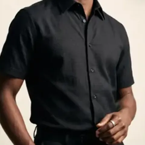 Camisa Mangas Cortas Textura